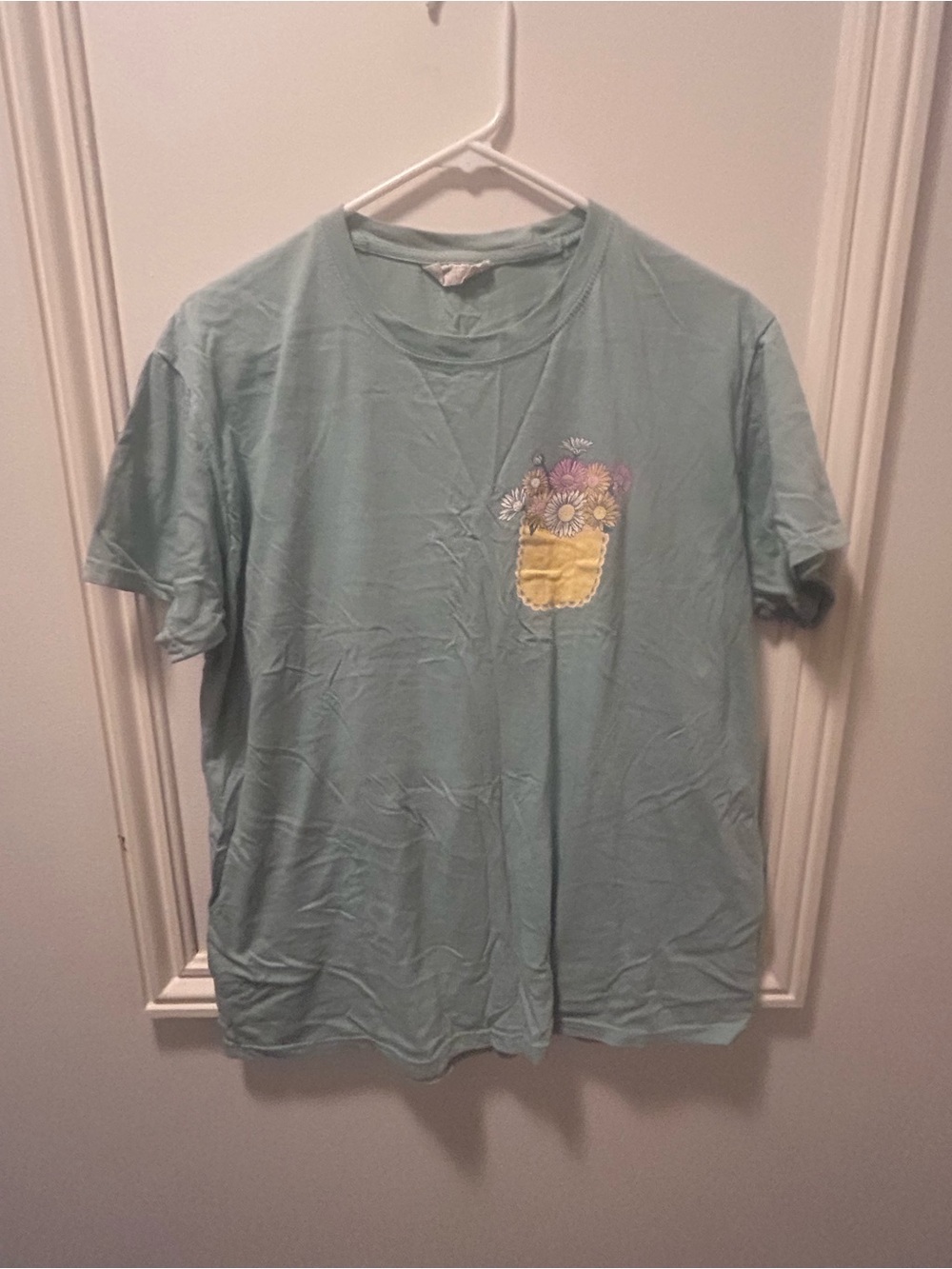 Simply Southern Seafoam Green Tee with Cream Tag